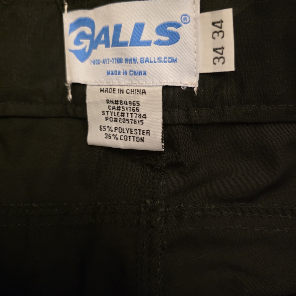 Galls Black Tactical Pants Sz 34x34. NWT - Picture 5 of 8